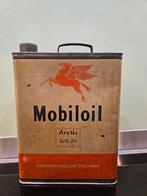 Vintage Mobiloil Pegasus Olieblik 5L arctic, Verzamelen, Ophalen of Verzenden, Gebruikt, Gebruiksvoorwerp