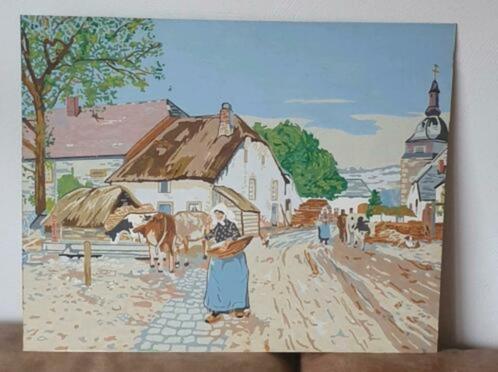 Henri Cassiers (1848-1944), 'Dorp in de Ardennen',, Antiek en Kunst, Kunst | Litho's en Zeefdrukken, Ophalen