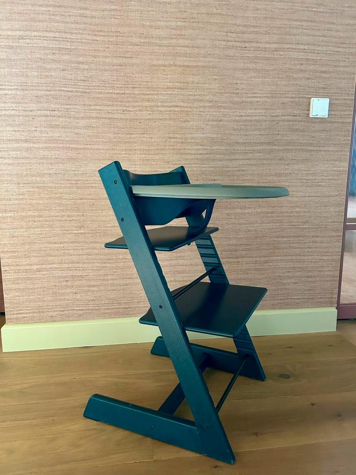 Stokke trip trapp limited edition donker blauw, Kinderen en Baby's, Kinderstoelen, Zo goed als nieuw, Meegroeistoel, Ophalen