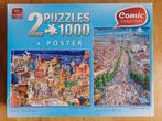 2x1000 Stukjes Puzzel: Barcelona & Las Vegas, Ophalen of Verzenden, 500 t/m 1500 stukjes, Zo goed als nieuw, Legpuzzel