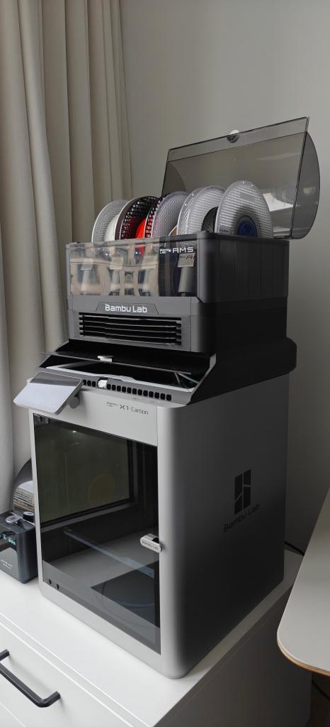 Bambulab X1C + AMS Combo + Reserveonderdelen, Computers en Software, 3D Printers, Zo goed als nieuw, Ingebouwde Wi-Fi, Ophalen of Verzenden