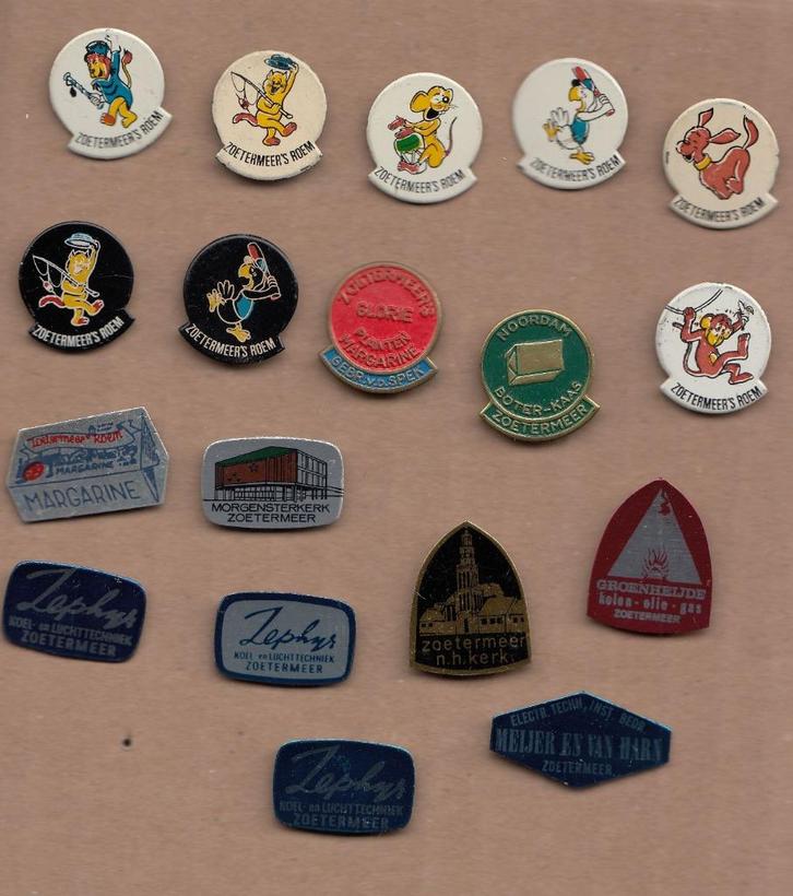 Verzameling Zoetermeer speldjes Zephyr Kerk, Verzamelen, Speldjes, Pins en Buttons, Gebruikt, Speldje of Pin, Overige onderwerpen