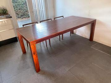 Eettafel Hout 220x100cm teak beschikbaar voor biedingen