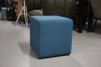 3 x vierkante poef hocker stof blauw, Minder dan 50 cm, Vierkant, Minder dan 50 cm, Ophalen of Verzenden