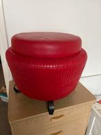 Rode Poef / Naaidoos, Ophalen, Minder dan 50 cm, Gebruikt, Rond