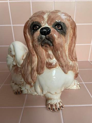 Pekinees beeld | mady in Italy | vaga porselein | hond beschikbaar voor biedingen
