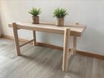 Nieuw gemaakte eikenhouten tafel - beuken poten, Huis en Inrichting, Ophalen, Minder dan 50 cm, 50 tot 100 cm, Design