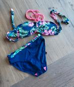 Bikini swimwear beach damesbikini S blauw bloemen Als nieuw, Blauw, Hunkemöller, Bikini, Ophalen of Verzenden