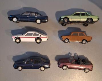 Set van 6 Miniatuur Auto's 1:87 beschikbaar voor biedingen