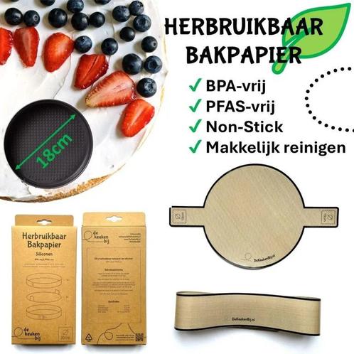 Herbruikbaar bakpapier voor de springvorm 18 cm, Huis en Inrichting, Keuken | Keukenbenodigdheden, Nieuw, Ophalen of Verzenden