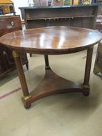 Oer 09299 ANTIEKE mahoniehouten ronde Empire tafel, Ophalen
