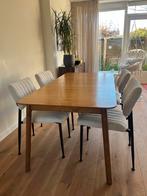 Zuiver Uitschuifbare Eettafel, Huis en Inrichting, Ophalen, Gebruikt, 50 tot 100 cm, Vijf personen of meer