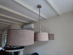 Eettafel lamp 3 lampen incl. kappen, Huis en Inrichting, Lampen | Hanglampen, Ophalen, Zo goed als nieuw, Metaal, 75 cm of meer