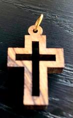 Houten Kruisje Hanger, Overige materialen, Bruin, Ophalen of Verzenden, Zo goed als nieuw