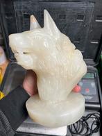 Afgaanse Jade Wolf Beeld 3.52kg, Antiek en Kunst, Kunst | Beelden en Houtsnijwerken, Ophalen of Verzenden