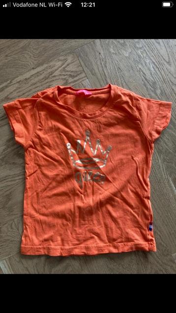 Koningsdag QUEEN t-shirt Oranje maat 98/104 HEMA beschikbaar voor biedingen