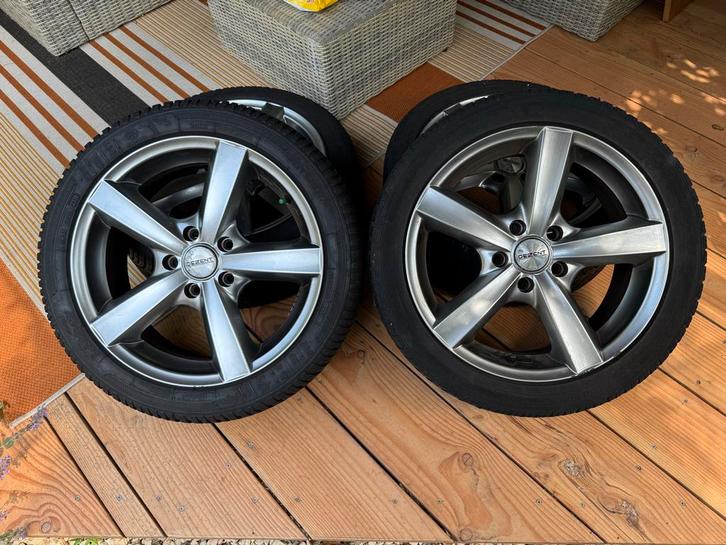17" Dezent TY steekmaat 5x114,3 / naaf 60,1 + winterbanden, Auto-onderdelen, Banden en Velgen, Banden en Velgen, Winterbanden