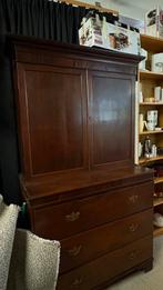 Antieke secretairekast met schrijfblad – 19e eeuw, Antiek en Kunst, Antiek | Meubels | Kasten, Ophalen