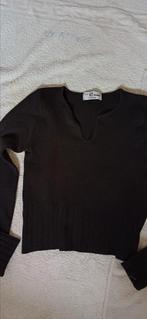 Mooie zwarte trui met aparte hals, maat S, Zwart, Too true clothing, Ophalen of Verzenden, Zo goed als nieuw