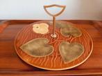 Sarreguemines barbotine majolica presenteerbord reliëf, Huis en Inrichting, Ophalen of Verzenden, Zo goed als nieuw
