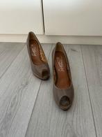 Pumps met open teen, Pumps, Bruin, Your Fashionable Identity, Ophalen of Verzenden