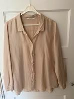 Beige zijden blouse mt 40, merk Pomandere, Kleding | Dames, Blouses en Tunieken, Ophalen of Verzenden, Zo goed als nieuw, Maat 38/40 (M)
