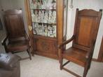 Stel massief eiken troonstoelen / armstoelen, Ophalen
