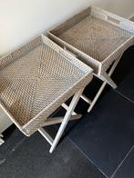 Dienbladen Set - Bijzettafels, Huis en Inrichting, Woonaccessoires | Dienbladen, Ophalen, Zo goed als nieuw, Vierkant, Hout