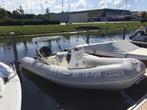 Te koop stoere snelle RIB Topsnelheid: 75 Km/h +, Watersport en Boten, Gebruikt, 70 tot 120 pk, Benzine, Overige materialen