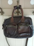 Cowboysbag leren tas chocolade bruin leer doorgeschuurd, Sieraden, Tassen en Uiterlijk, Tassen | Damestassen, Ophalen of Verzenden