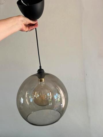 Glazen hanglamp Ikea Grijs/Groene kleur beschikbaar voor biedingen
