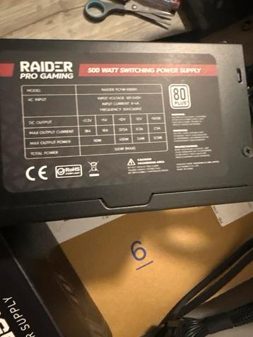 Raider Pro 500W Voeding - Betrouwbaar en Krachtig beschikbaar voor biedingen
