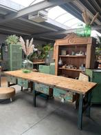 Oude werkbank, werktafel, toonbank, keuken, vintage, Ophalen