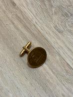 Goudkleurige manchetknoop 5 cent, Ophalen of Verzenden, Gebruikt, Overige materialen