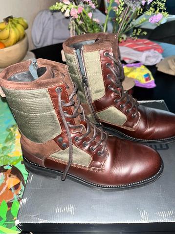 G star schoenen bruin groen leer beschikbaar voor biedingen