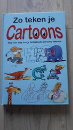 Zo teken je cartoons (hardcover) ZGAN!, Ophalen of Verzenden, Zo goed als nieuw, Tekenen en Schilderen