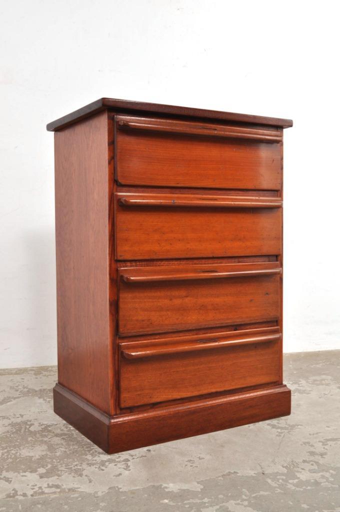 Vintage mahonie archiefkast ladekast jaren 40, Huis en Inrichting, Kasten | Roldeurkasten en Archiefkasten, Gebruikt, Ophalen of Verzenden