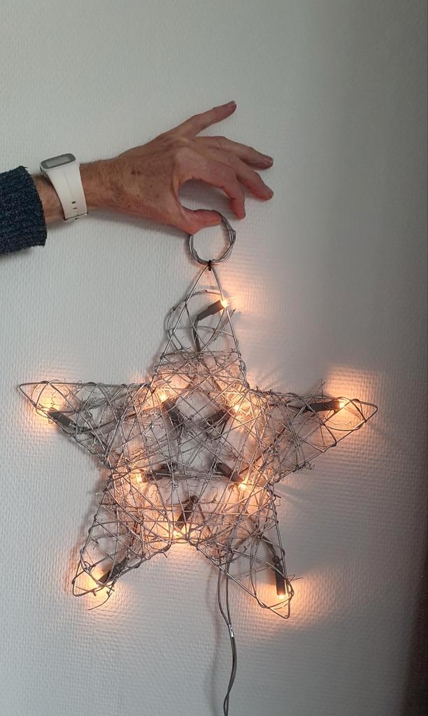 Adventster met verlichting, kerstster, Diversen, Kerst, Zo goed als nieuw, Ophalen of Verzenden