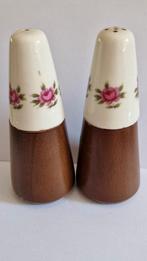 Vintage Zout & Peperstel Rozenmotief, Antiek en Kunst, Ophalen of Verzenden