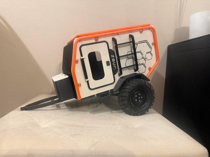 Trailer 3D geprint voor crawlers 1/10, Hobby en Vrije tijd, Modelbouw | Radiografisch | Auto's, Nieuw, Onderdeel, Overige schalen