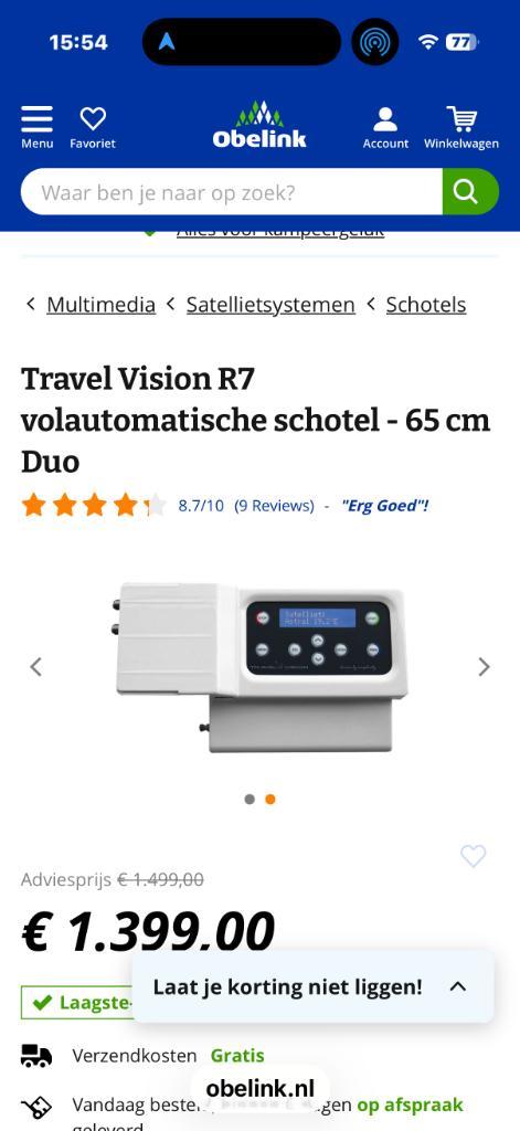 volautomatische schotel, Audio, Tv en Foto, Schotelantennes, Zo goed als nieuw, (Schotel)antenne, Overige merken, Ophalen