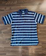 Polo Ralph Lauren poloshirt donkerblauw gestreept, Maat 52/54 (L), Blauw, Ophalen of Verzenden, Gedragen