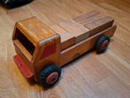 Vintage Nooitgedagt Houten Vrachtwagen met Blokken, Ophalen of Verzenden