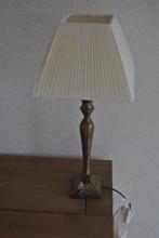 Tafellamp, messing, klassiek, 57 cm hoog, Ophalen of Verzenden, Gebruikt, Klassiek, 50 tot 75 cm