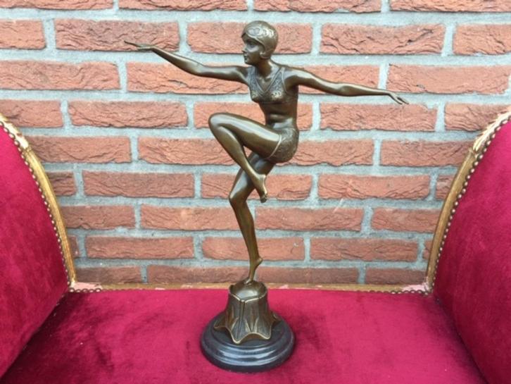 bronzen kwaliteitsbeeld, CON BRIO, Antiek en Kunst, Antiek | Koper en Brons, Brons, Ophalen of Verzenden