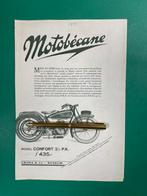 Motobécan Motorcycle Advertentie 1927 FRA/NL (Origineel), Ophalen of Verzenden, 1920 tot 1940, Nederland, Knipsel(s)