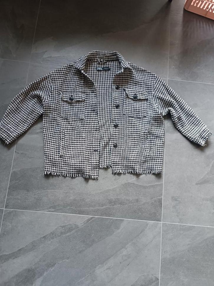Zara shacket overshirt maat medium, Kleding | Dames, Blouses en Tunieken, Gedragen, Maat 38/40 (M), Wit, Ophalen of Verzenden