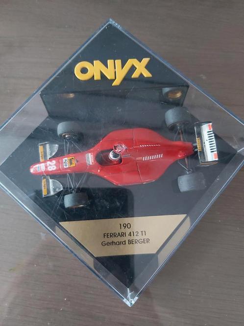 Onyx 190 Ferrari 412 T1 Gerard Berger in een box, Hobby en Vrije tijd, Modelauto's | 1:43, Zo goed als nieuw, Overige typen, Overige merken