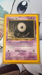 Unown U pokemon kaart first edition neo 1st 51/75 Nm 51 wotc, Hobby en Vrije tijd, Verzamelkaartspellen | Pokémon, Verzenden