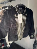 Zara fluwelen jasje blazer met gouden borduursels, Kleding | Dames, Maat 38/40 (M), Zara, Nieuw, Ophalen of Verzenden